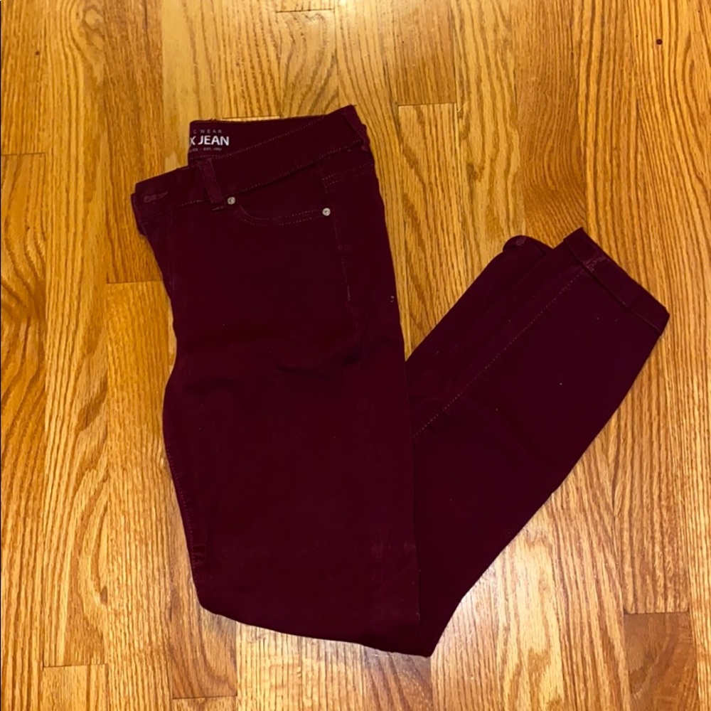 Burgundy Jeans